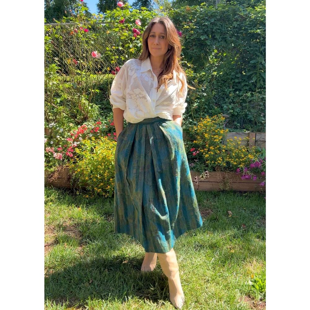 Cottagecore Wool Geiger Midi Skirt Austrian Made